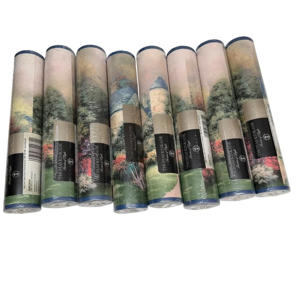 Thomas Kinkade‎ Painter of Light Beyond Autumn Gates Wallpaper Border Cottage